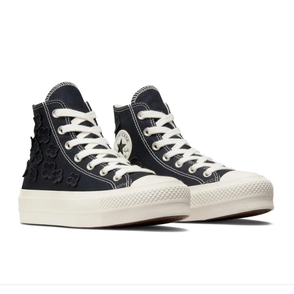 Converse Chuck Taylor All Star Lift Hi Platform sneaker with embroidered 3D flow - Picture 7 of 7